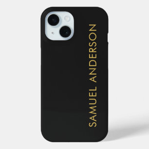 Coque Pour iPhone 15 Grey Gold Color Professional Ajouter un nom