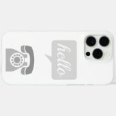 Coques Case-Mate iPhone Grey Retro Téléphone Bonjour (Verso (horizontal))