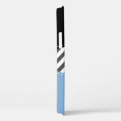 Coques Case-Mate iPhone Grey Zigzag, Grey Chevron, Bleu, Votre Nom (Verso / Droite)