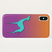 Coques Case-Mate iPhone Greyhound Whippet chien Bleu orange violet Ombre (Dos (Horizontal))