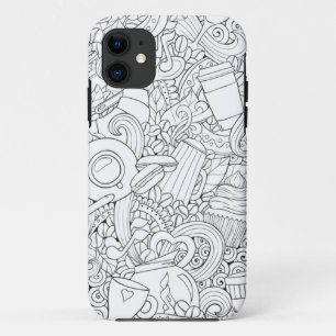 Coques Pour iPhone Griffonnage de café et de thé