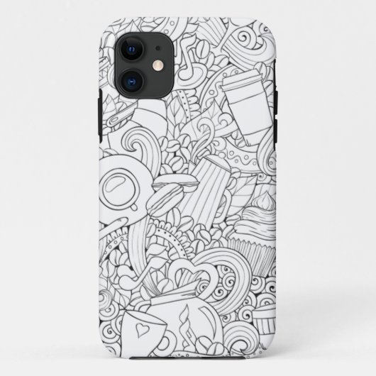 Coques Case-Mate iPhone Griffonnage de café et de thé (Dos)