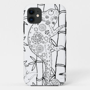 Coques Pour iPhone Griffonnage de caméléon