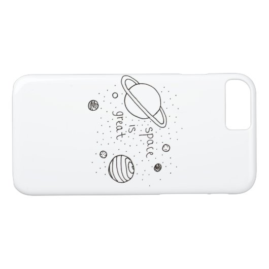 Coques Case-Mate iPhone Griffonnage de l'espace (Dos (Horizontal))