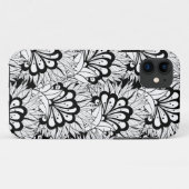 Coques Case-Mate iPhone Griffonnage de motif de fleur (Dos (Horizontal))