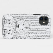Coques Case-Mate iPhone Griffonnage en bambou de panda (Dos (Horizontal))