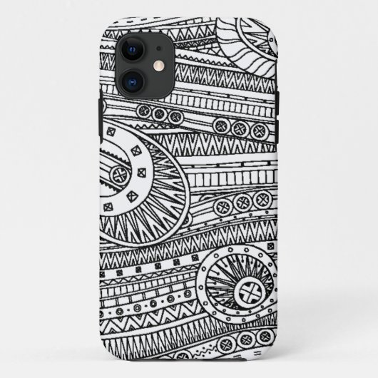 Coques Case-Mate iPhone Griffonnage ethnique de motif (Dos)