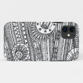 Coques Case-Mate iPhone Griffonnage ethnique de motif (Dos (Horizontal))