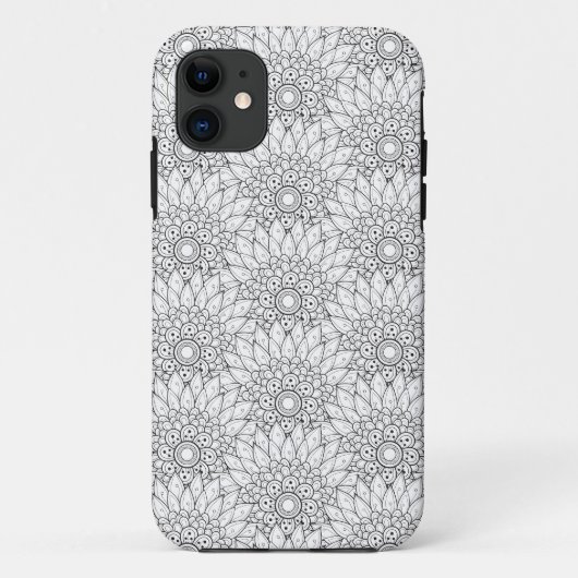 Coques Case-Mate iPhone Griffonnage floral de jardin (Dos)