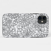Coques Case-Mate iPhone Griffonnage floral ethnique (Dos (Horizontal))