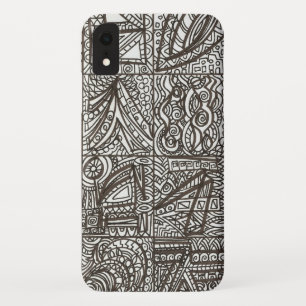 Case-Mate iPhone Case Griffonnage noir et blanc