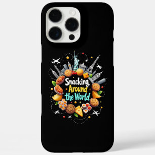 Coques iPhone 16 Pro Max Grignoter autour du monde Fast Food Voyage Voyageu