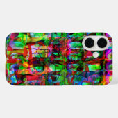 Coques Case-Mate iPhone Grille Abstraite - Graphique à synthèse modulaire (Verso (horizontal))