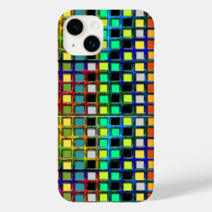 Coque Pour iPhone 14 Grille colorée Carrelée par Shirley Taylor