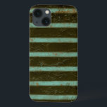 iPhone 13 Case Grille contemporaine d'air de turquoise<br><div class="desc">Une grille contemporaine d'air de turquoise est le sujet de ce travail par Jennifer Goldberger. Les taches de rouille montrent sur la grille,  lui donnant une sensation utilisée par bien. Une copie d'amusement,  ordre vôtre aujourd'hui !</div>