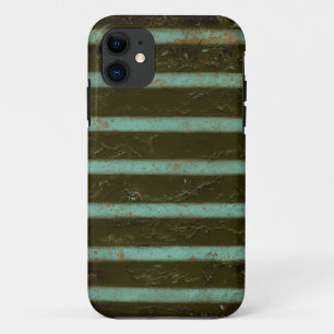 Coque iPhone 11 Grille contemporaine d'air de turquoise
