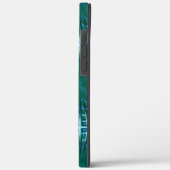 Coques Case-Mate iPhone Grille cyan pointue à l'air gonflé ou gonflé (Verso / Gauche)