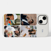 Coques Case-Mate iPhone Grille de 4 photos Nom ou Initiales Neutre (Verso (horizontal))