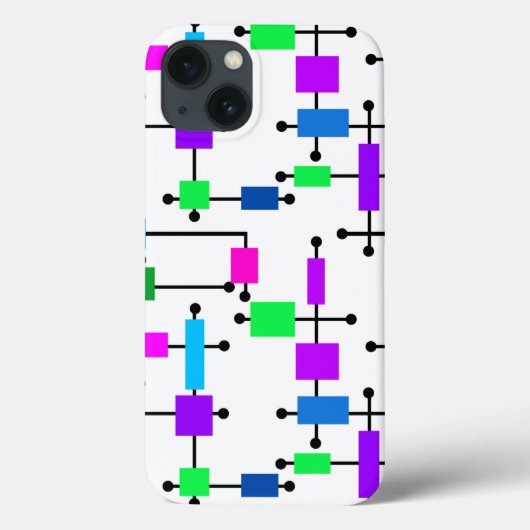 Coques Case-Mate iPhone Grille de couleurs cool (Verso)