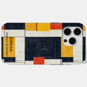 Coques Case-Mate iPhone Grille géométrique en gras - rouge, jaune et noir (Verso (horizontal))