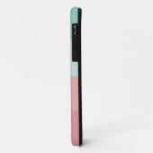 Coques Case-Mate iPhone Grille horizontale moderne Pastel rose et bleu (Dos/Gauche)