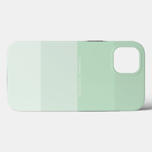 Coques Case-Mate iPhone Grille horizontale moderne Pastel Sage Green (Verso (horizontal))