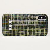 Coques Case-Mate iPhone Grille jaune Lignes Art Motif iPhone (Dos (Horizontal))