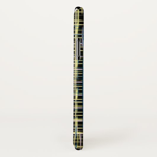 Coques Case-Mate iPhone Grille jaune Lignes Art Motif iPhone (Dos/Droite)