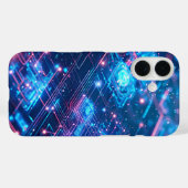 Coques Case-Mate iPhone Grille Néon IA (Verso (horizontal))