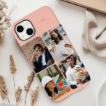 Coque Pour iPhone 14 Plus Grille photo 4 Photos Nom ou Initiales Orange<br><div class="desc">Coque iphone de collage photo moderne personnalisé avec votre nom ou vos initiales et 4 de vos photos préférées. Le modèle photo affiche automatiquement vos photos au format portrait vertical avec des angles arrondis. Le capot de téléphone est imprimé en orange - bien que vous soyez invité à modifier n'importe...</div>