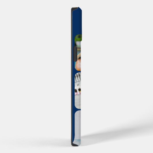 Coques Case-Mate iPhone Grille photo 6 Photos Nom ou initiales bleu (Verso / Droite)