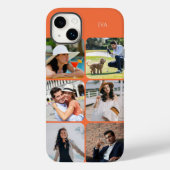 Coques Case-Mate iPhone Grille photo 6 Photos Nom ou Initiales Orange (Verso)