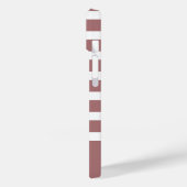 Coques Case-Mate iPhone Grille rose et blanc Dusty moderne avec Monogramme (Verso / Gauche)