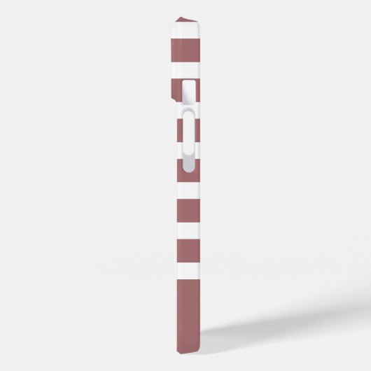 Coques Case-Mate iPhone Grille rose et blanc Dusty moderne avec Monogramme (Verso / Gauche)