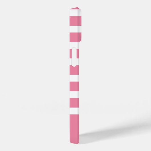 Coques Case-Mate iPhone Grille rose et blanche moderne avec Monogramme (Verso / Droite)