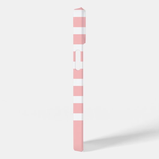 Coques Case-Mate iPhone Grille rose et blanche moderne avec Monogramme (Verso / Droite)