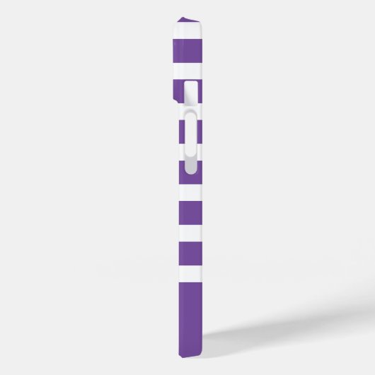 Coques Case-Mate iPhone Grille violette et blanche moderne avec Monogramme (Verso / Gauche)