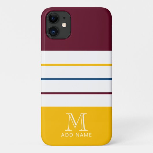 Coques Case-Mate iPhone Grilles de mûres et d'ambre modernes Monogrammes (Dos)