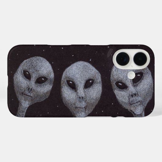 Coques Case-Mate iPhone Gris Alien (Verso (horizontal))