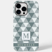 Coques Case-Mate iPhone Gris blanc personnalisé triangle bandes géométriqu (Verso)