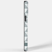 Coques Case-Mate iPhone Gris blanc personnalisé triangle bandes géométriqu (Verso / Droite)