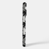 Coques Case-Mate iPhone Gris Blanc Tropical Palmiers Stripes Design (Verso / Droite)
