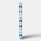 Coques Case-Mate iPhone Gris bleu moderne Herringbone Géométrique (Verso / Gauche)