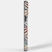 Coques Case-Mate iPhone Gris Bleu Personnalisable Gris Blancs Géométrique (Verso / Droite)