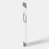 Coques Case-Mate iPhone Gris Bold Chevron avec monogramme (Verso / Gauche)