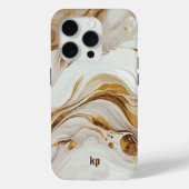 Coques Case-Mate iPhone Gris brun moderne texture marbre tourbillonnant mo (Verso)