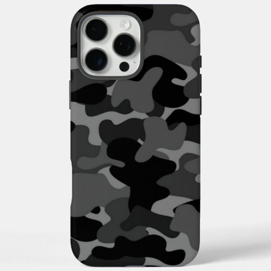 Coques Case-Mate iPhone Gris camouflage noir (Verso)