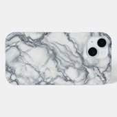 Coques Case-Mate iPhone Gris chic et blanc aspect marbre Glamour (Verso (horizontal))