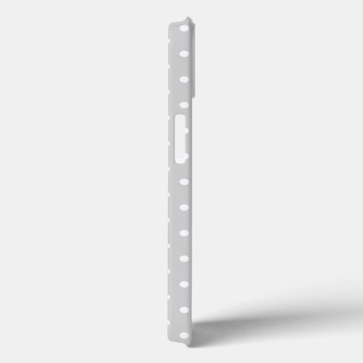 Coques Case-Mate iPhone Gris clair avec points (Verso / Droite)
