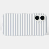 Coques Case-Mate iPhone Gris Clair & Blanc Rayé Horizontal Mignon (Verso (horizontal))